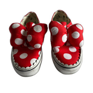 Minnie Mouse Slip On Vans with Giant Stuffed Bow